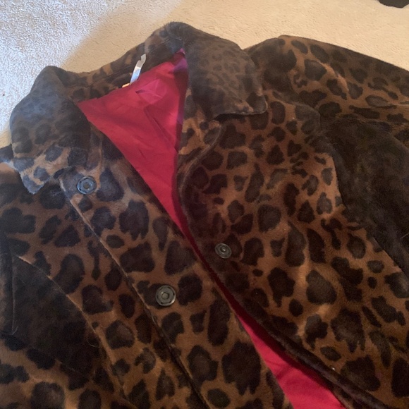 Leopard fitted leopard maxi coat - Picture 1 of 4